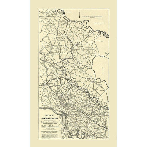 Eastern Portion Virginia Preston 1864 White Modern Wood Framed Art Print by Preston