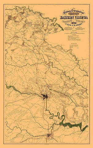 Eastern Virginia - Sholl 1864 White Modern Wood Framed Art Print with Double Matting by Sholl