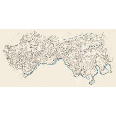Henrico County Virginia - 1864 White Modern Wood Framed Art Print by Unknown