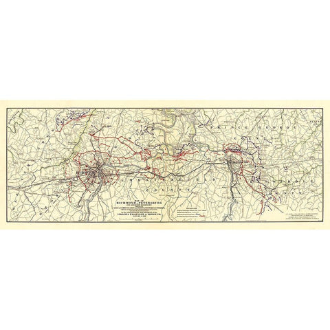 Richmond Petersburg Virginia - Filcher 1907 Black Modern Wood Framed Art Print with Double Matting by Filcher