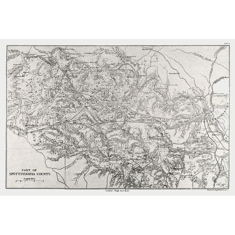 Spotsylvania County Virginia - Stanford 1860 Black Modern Wood Framed Art Print with Double Matting by Stanford