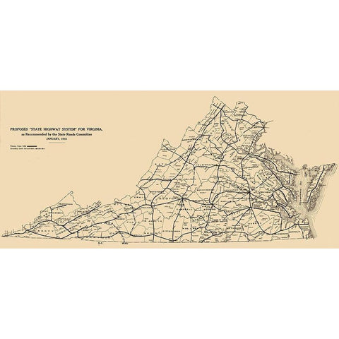 Virginia - 1918 White Modern Wood Framed Art Print by Unknown