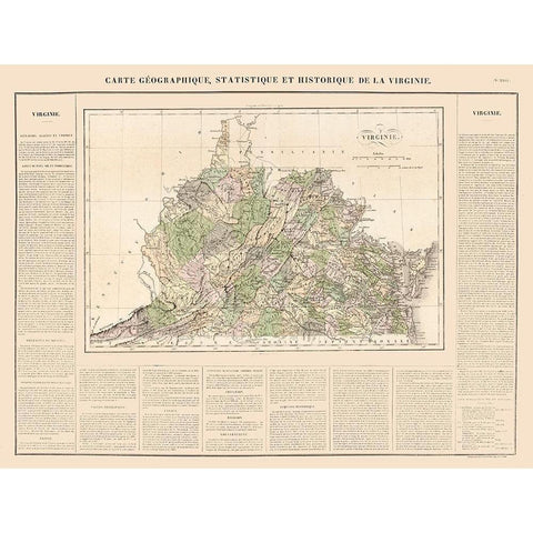 Virginia - 1825 White Modern Wood Framed Art Print by Unknown