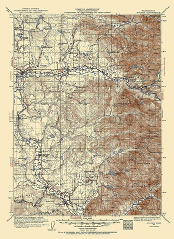 Sultan Washington Quad - USGS 1921 White Modern Wood Framed Art Print with Double Matting by USGS