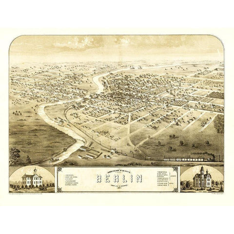 Berlin Wisconsin - Ruger 1867 Black Modern Wood Framed Art Print with Double Matting by Ruger