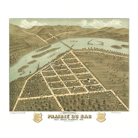 Prairie Du Sac Wisconsin - Ruger 1870 Black Modern Wood Framed Art Print by Ruger