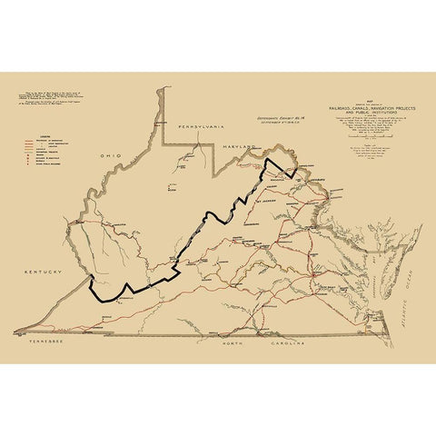Defendant Exhibit 14 -West Virginia Vs Virginia Black Modern Wood Framed Art Print by Anderson