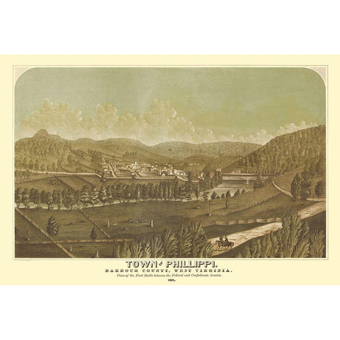 Phillippi West Virginia - Pool 1861 Black Modern Wood Framed Art Print with Double Matting by Pool