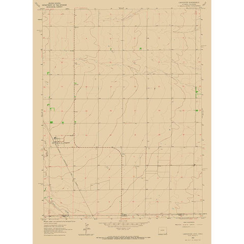 Carpenter Wyoming Quad - USGS 1963 Black Modern Wood Framed Art Print with Double Matting by USGS