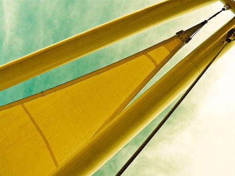 Sailing Tempe III White Modern Wood Framed Art Print with Double Matting by Bartola