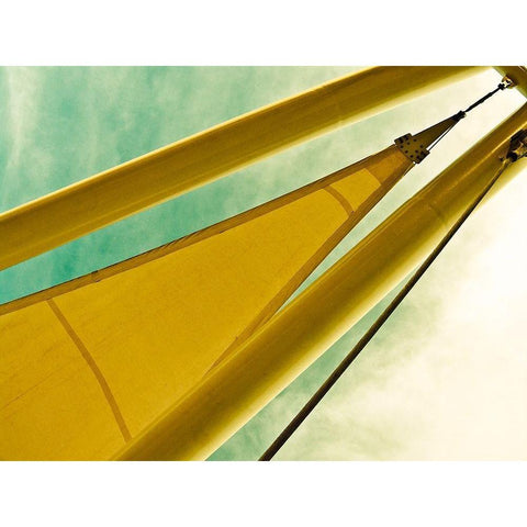 Sailing Tempe III White Modern Wood Framed Art Print by Bartola