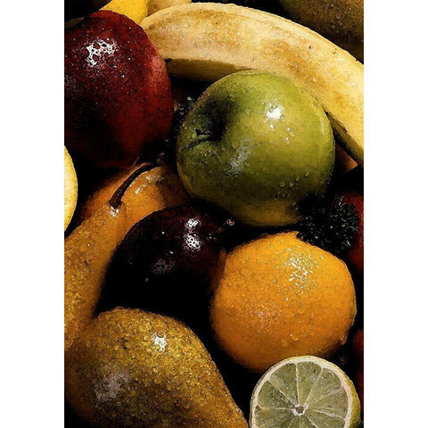 Fruties II White Modern Wood Framed Art Print by Simons
