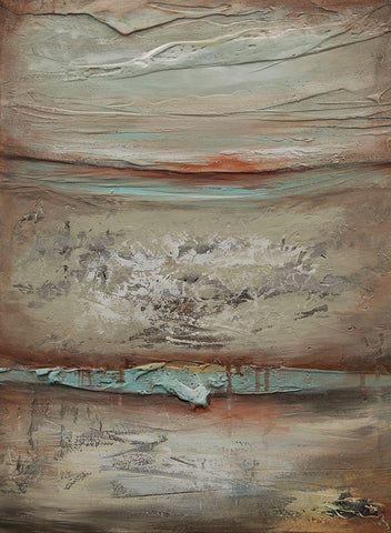 B Contours White Modern Wood Framed Art Print with Double Matting by Hinz