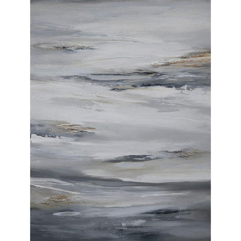 Abstract Large Glory Black Modern Wood Framed Art Print with Double Matting by Hinz