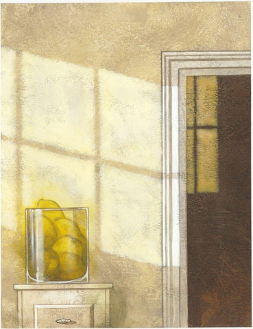 Window Light II White Modern Wood Framed Art Print with Double Matting by Larson
