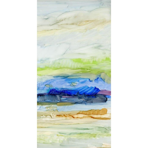 Blue Ridge II Black Modern Wood Framed Art Print with Double Matting by King