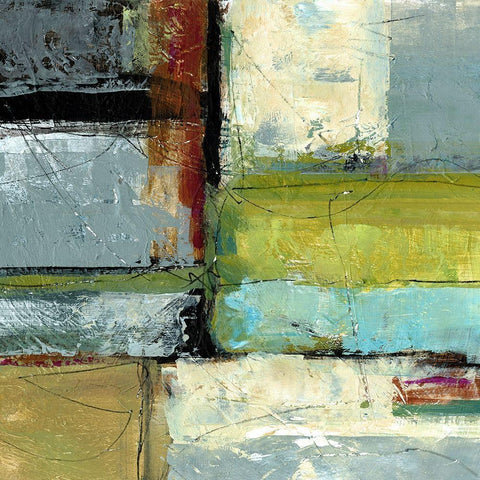 Varieties III White Modern Wood Framed Art Print with Double Matting by King