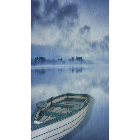 Row Boat 1 Gold Ornate Wood Framed Art Print with Double Matting by Phillip, Jamie