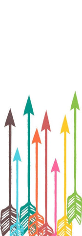 Straight Arrows White Modern Wood Framed Art Print with Double Matting by Phillip, Jamie