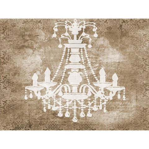Chandelier Black Modern Wood Framed Art Print by Phillip, Jamie