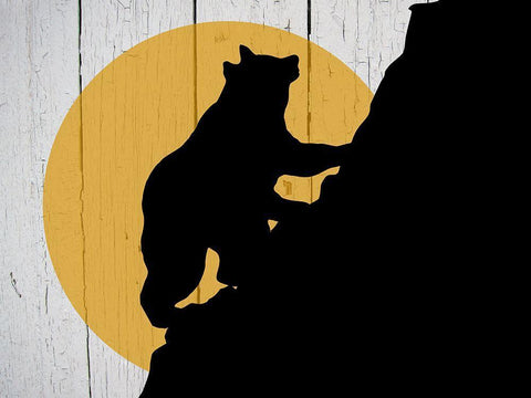 Bear Mountain White Modern Wood Framed Art Print with Double Matting by Phillip, Jamie