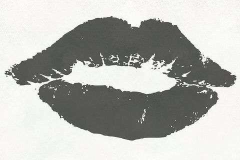 Cotton Candy Lips 3 White Modern Wood Framed Art Print with Double Matting by Phillip, Jamie