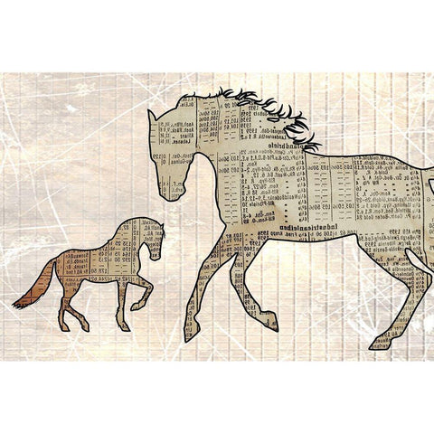 Horsey Baby White Modern Wood Framed Art Print by Phillip, Jamie