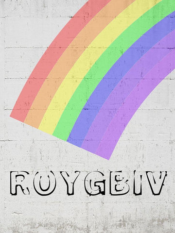 Rainbow 2 White Modern Wood Framed Art Print with Double Matting by Phillip, Jamie