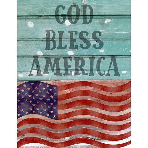 America White Modern Wood Framed Art Print by Phillip, Jamie