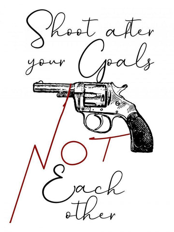 Gun Club White Modern Wood Framed Art Print with Double Matting by Phillip, Jamie