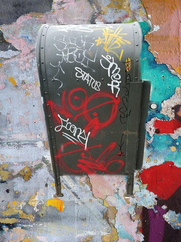 Graffiti 2 Black Ornate Wood Framed Art Print with Double Matting by Phillip, Jamie