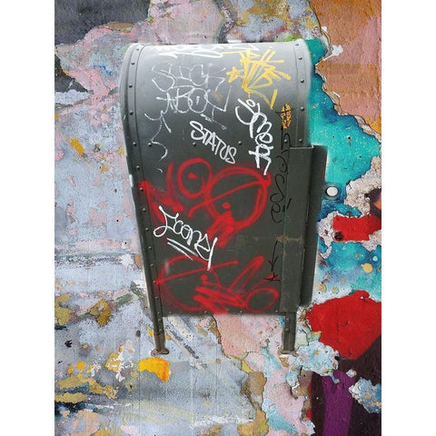 Graffiti 2 Black Modern Wood Framed Art Print by Phillip, Jamie