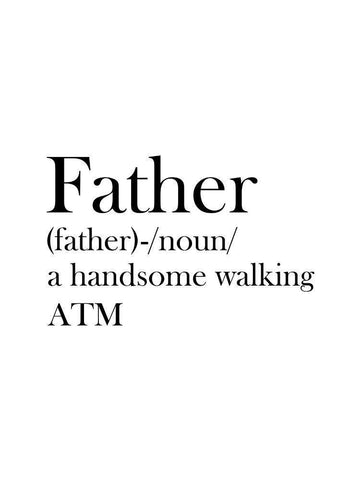 Father White Modern Wood Framed Art Print with Double Matting by Phillip, Jamie