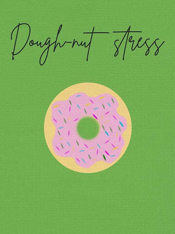 Doughnut Stress White Modern Wood Framed Art Print with Double Matting by Phillip, Jamie