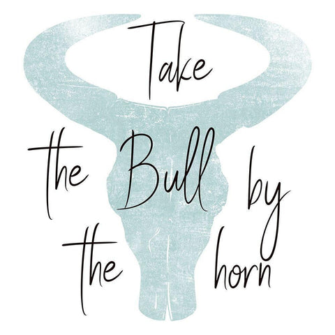 The Bull White Modern Wood Framed Art Print with Double Matting by Phillip, Jamie