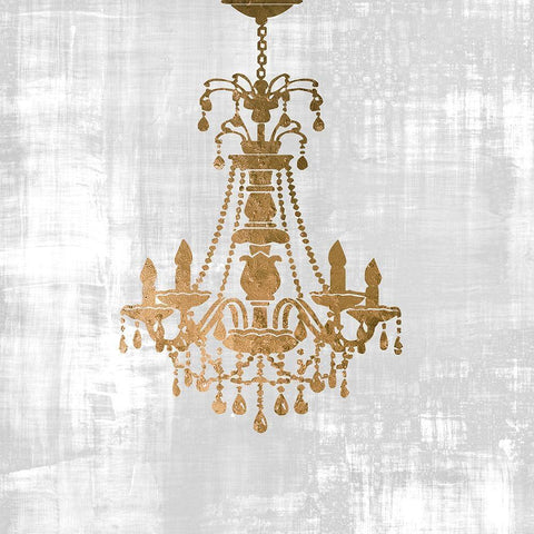Chandelier Light 2 Gold Ornate Wood Framed Art Print with Double Matting by Phillip, Jamie