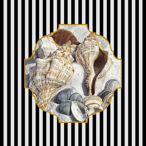 Coastal Bath Gold Ornate Wood Framed Art Print with Double Matting by Phillip, Jamie