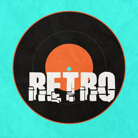 Retro 2 Black Modern Wood Framed Art Print by Phillip, Jamie