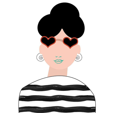 Girly 2 White Modern Wood Framed Art Print by Phillip, Jamie