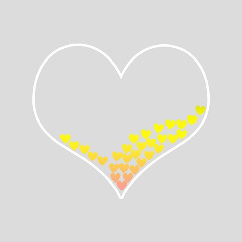 Hearts White Modern Wood Framed Art Print by Phillip, Jamie