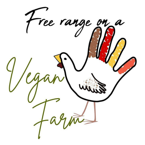 Vegan Turkey White Modern Wood Framed Art Print by Phillip, Jamie