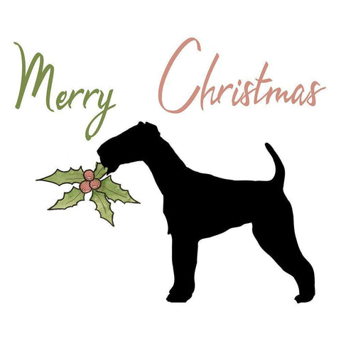 Christmas Dog 2 Black Modern Wood Framed Art Print by Phillip, Jamie