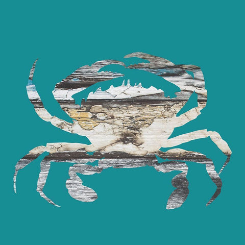 Blue Crab Black Modern Wood Framed Art Print with Double Matting by Phillip, Jamie