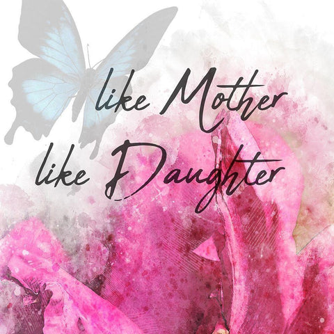 Mother Daughter White Modern Wood Framed Art Print by Phillip, Jamie