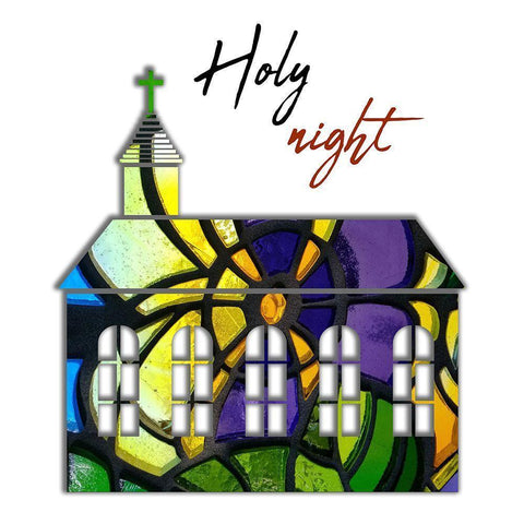 Church 2 Black Modern Wood Framed Art Print with Double Matting by Phillip, Jamie