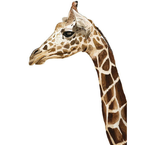 Giraffe Gold Ornate Wood Framed Art Print with Double Matting by Urban Road