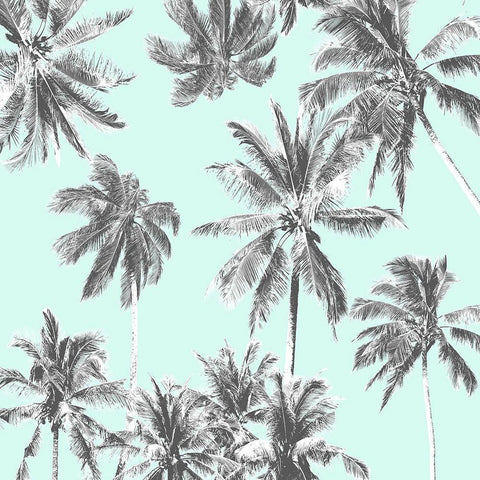 Tropico Mint Black Modern Wood Framed Art Print by Urban Road