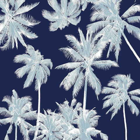 Tropico Blue White Modern Wood Framed Art Print by Urban Road