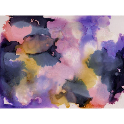 Pansies Gold Ornate Wood Framed Art Print with Double Matting by Urban Road