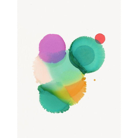 Iris Black Modern Wood Framed Art Print with Double Matting by Urban Road